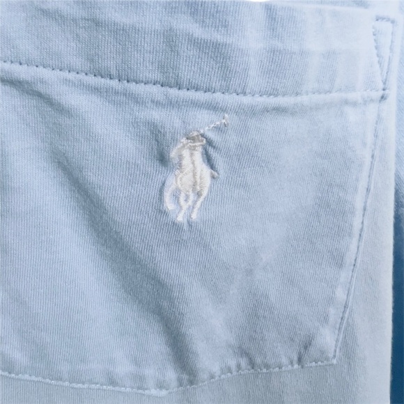 Polo Ralph Lauren Light Blue Classic Fit 3 Button Pocket Short Sleeved Shirt XL - Picture 5 of 7